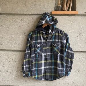 Billabong Kids Hooded Flannel Shirt